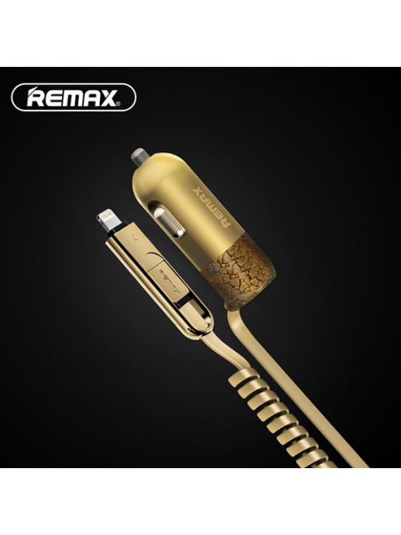 REMAX RCC103 Finchy Car Charger Gold