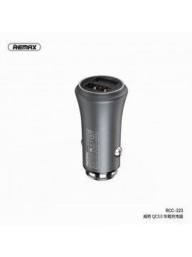 REMAX RCC223 2USB+ QC3.0 Vehicle-Mounted Charger Silver