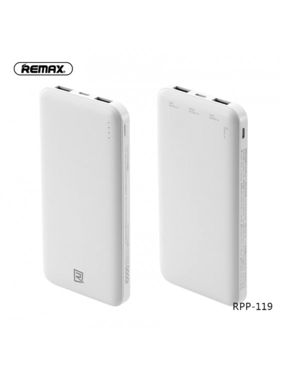 REMAX RPP-119 Jane Series 2USB Power Bank 10000mAh White