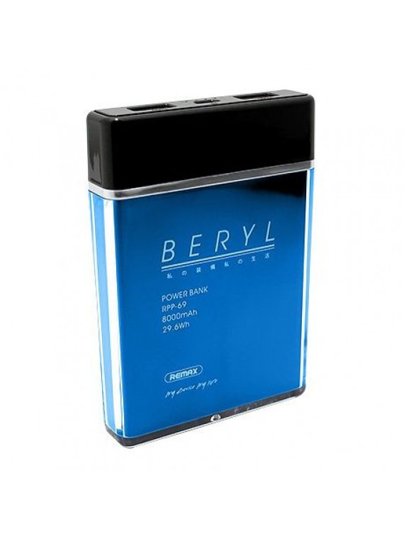 REMAX RPP-69 Beryl Power Bank 8000mAh Blue