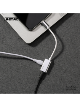 REMAX RL-LA02 (2.0A) Jack Splitter 2 in 1 Cable&Audio Adaptor Lightning BK