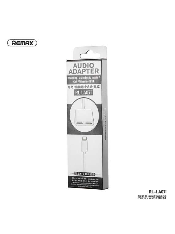 REMAX RL-LA07 3.5mm & Lightning Audio Adapter White