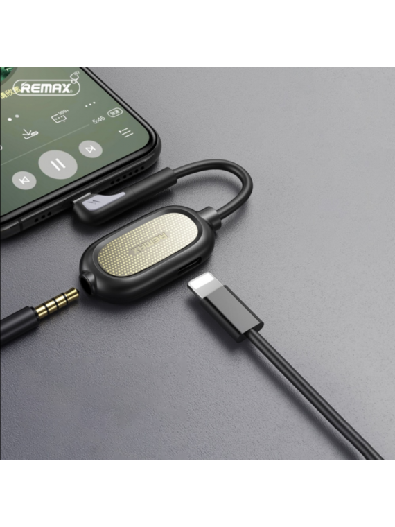 REMAX RL-LA10 Janker Series Audio Adapter Lightning Black