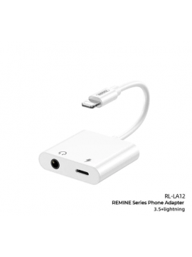 REMAX RL-LA12 Remine Series Phone Adapter 2 Lightning to 3.5AUX+Lightning white