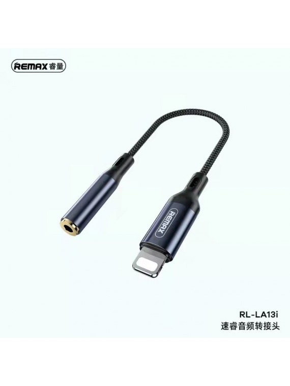 REMAX RL-LA13i Sury Series 15CM Audio Jack Splitter 3.5AUX to Lightning Tarnish