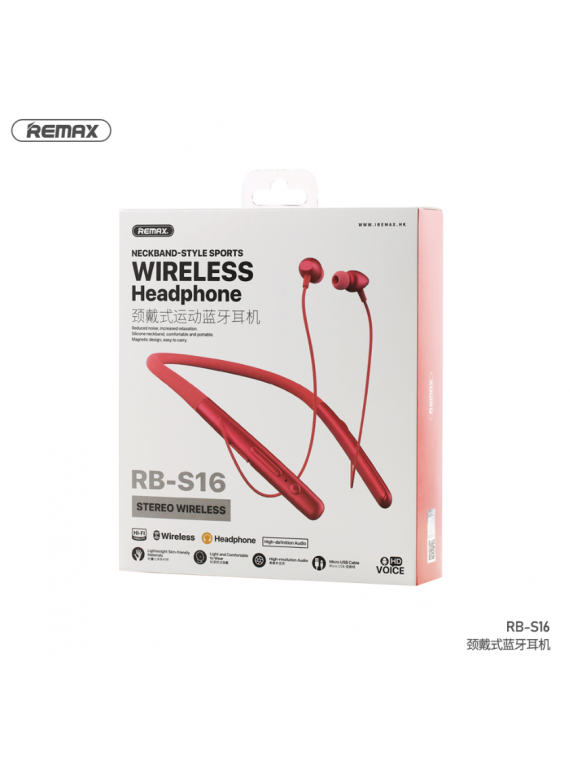 REMAX RB-S16 Sports Wireless Headphone Red