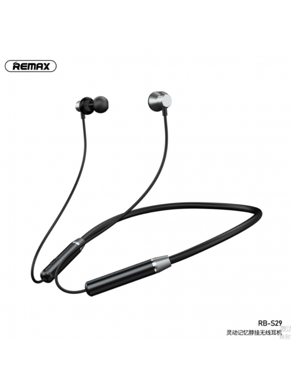 REMAX RB-S29 Memory NeckBankd Wireless Headphone Black