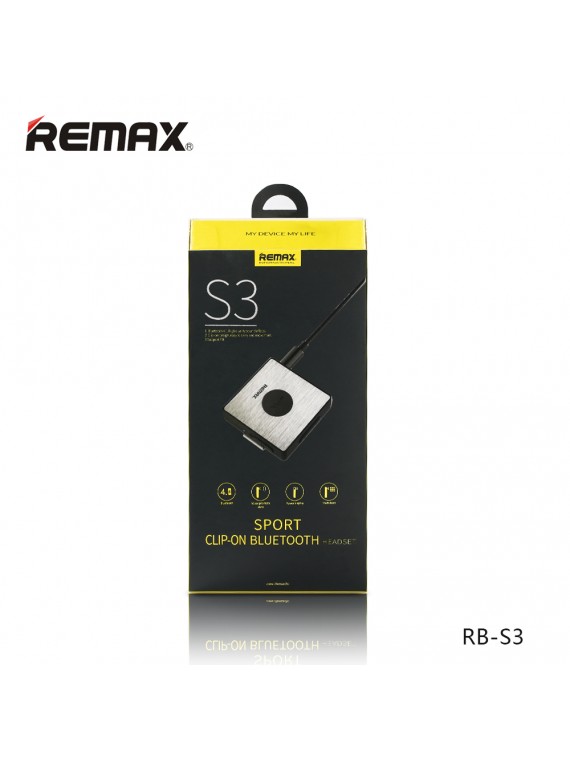 REMAX RB-S3 BT4.1 Clip-on Bluetooth Earphone Receiver Black