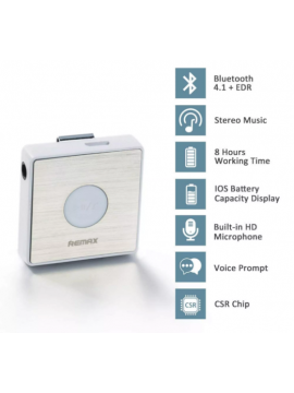 REMAX RB-S3 BT4.1 Clip-on Bluetooth Earphone Receiver White