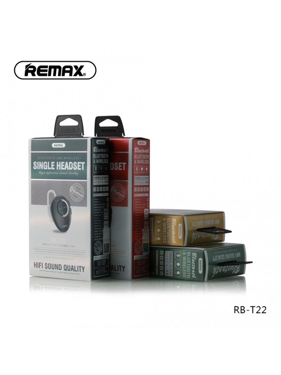 REMAX RB-T22 HIFI Sound Quality Single Headset Black