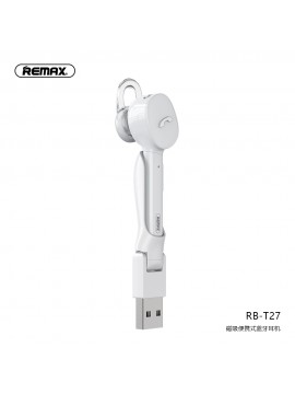 REMAX RB-T27 Portable Magnetic Wireless Headset White