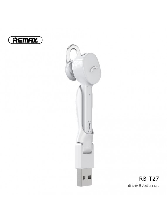 REMAX RB-T27 Portable Magnetic Wireless Headset White