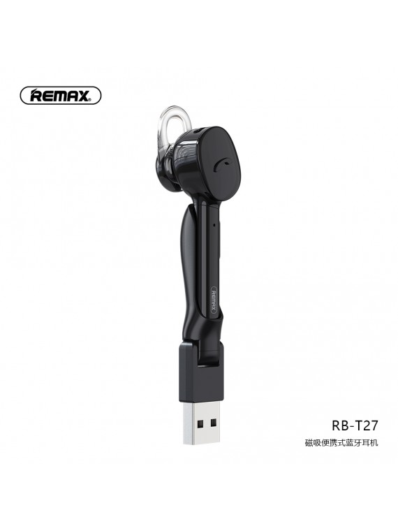 REMAX RB-T27 Portable Magnetic Wireless Headset Black
