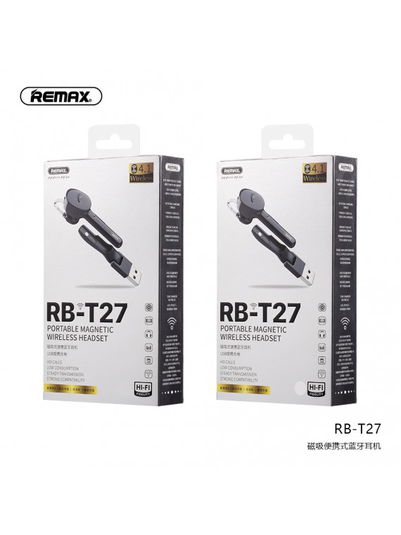 REMAX RB-T27 Portable Magnetic Wireless Headset Black
