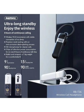 REMAX RB-T36 Wireless Call Headset Black