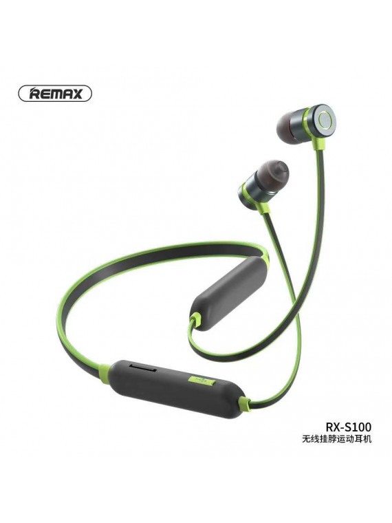 REMAX RX-S100 Neck-Band Sports Wireless Earphone Green