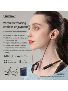 REMAX RX-S100 Neck-Band Sports Wireless Earphone Green