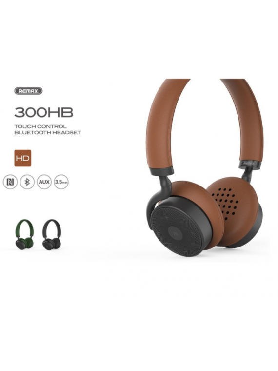 REMAX RB-300HB Touch Control Bluetooth Headset Brown