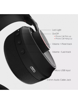 REMAX RB-500HB Music Bluetooth Headphone Black