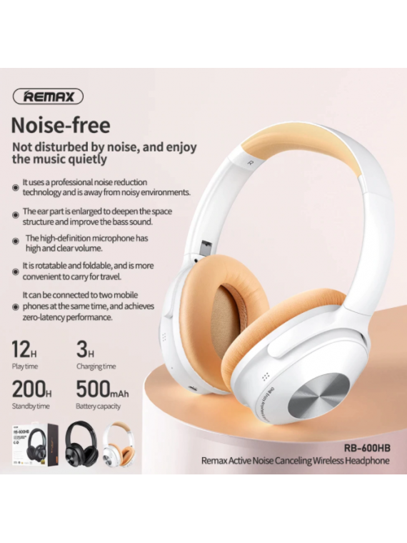 REMAX RB-600HB Noise Cancelling Headphone Black