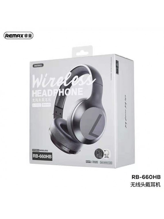 REMAX RB-660HB Multifunctional Wireless Bluetooth Headset with 3.5mm Audio Cable Black