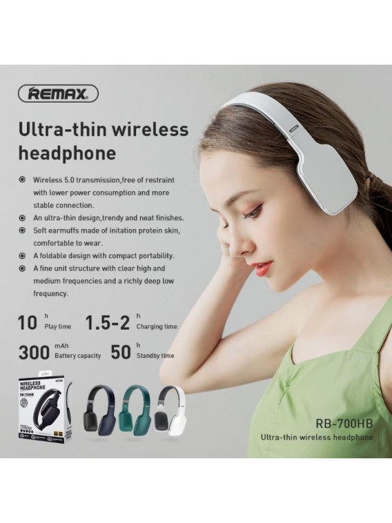REMAX RB-700HB Ultra-thin Wireless Headphone Black