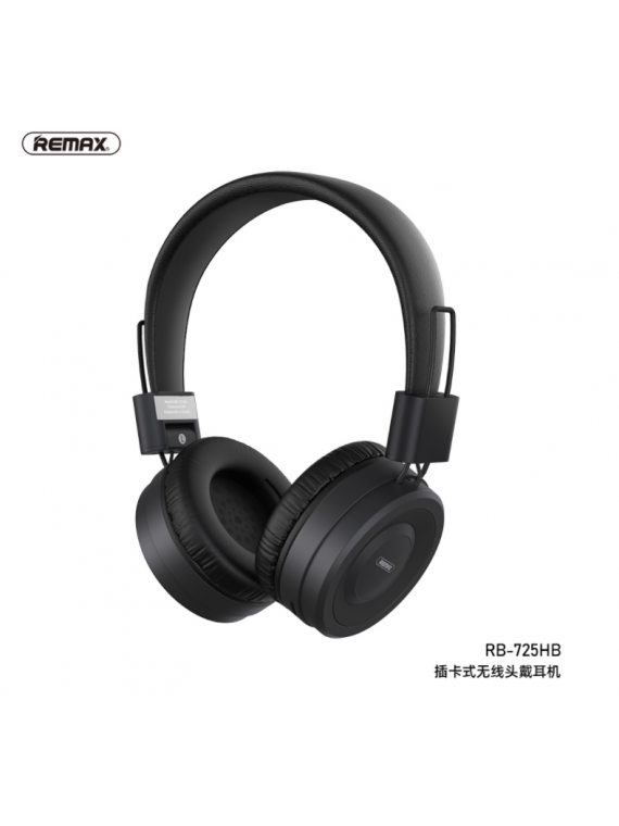 REMAX RB-725HB Wireless Headphone (support TF Card) Black