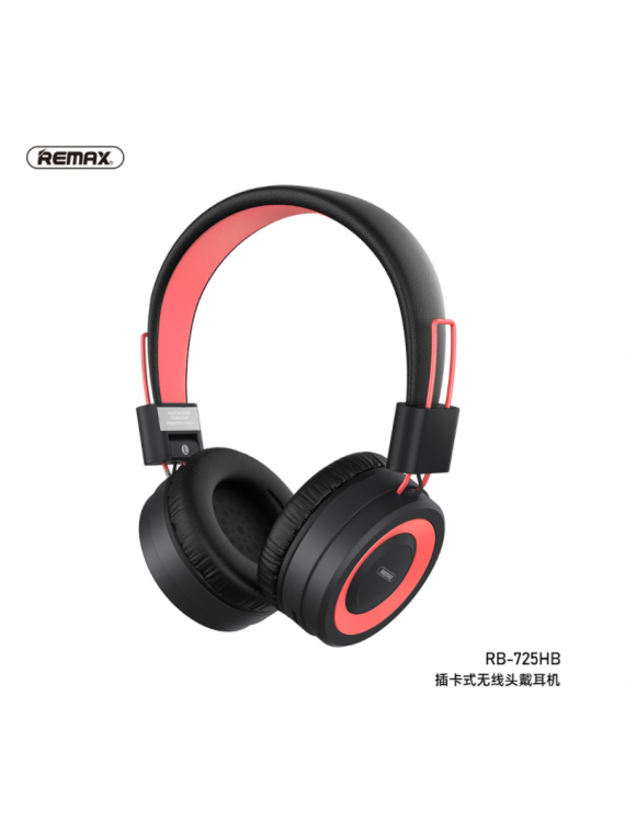 REMAX RB-725HB Wireless Headphone (support TF Card) Pink