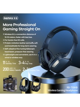 REMAX RB-750HB Wireless EDR Gaming Headphone Black
