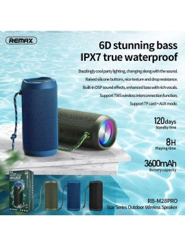REMAX RB-M28 PRO Star Series Outdoor Wireless Speaker Black