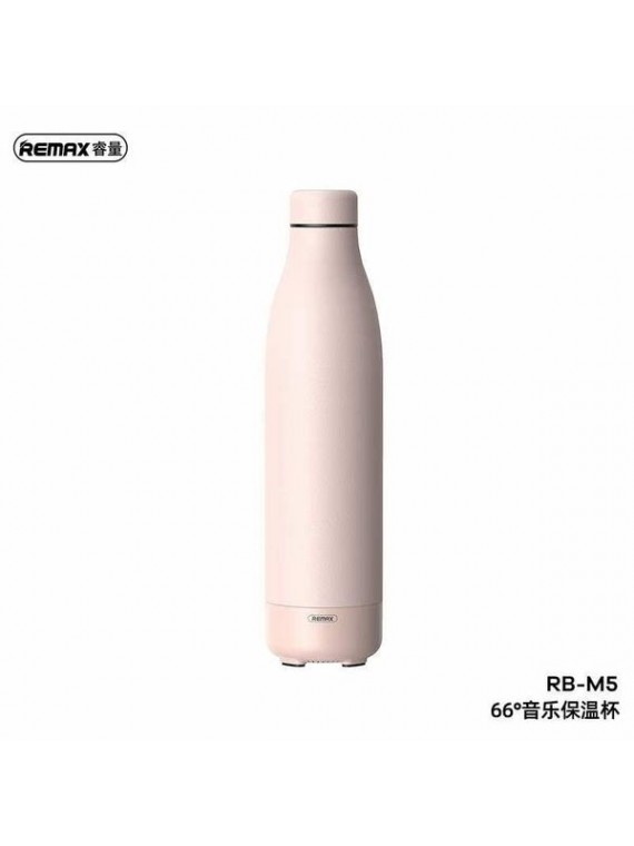 REMAX RB-M5 66° Music Vacuum Flask speaker pink