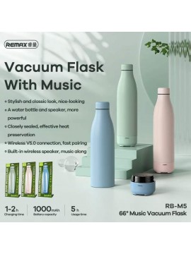 REMAX RB-M5 66° Music Vacuum Flask speaker Blue