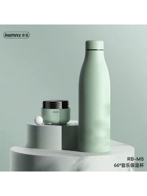 REMAX RB-M5 66° Music Vacuum Flask speaker green