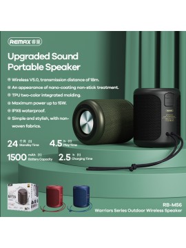 REMAX RB-M56 Warriors Series Outdoor Wireless Speaker Black