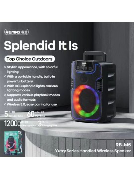 REMAX NEW RB-M6 Dynamic Bluetooth Speaker Black