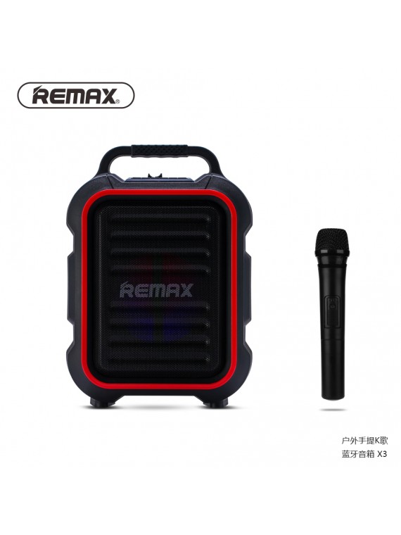 REMAX RB-X3 Song K outdoor Portable Bluetooth Speaker Black+Red