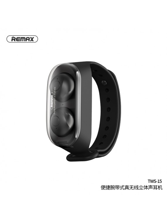 REMAX TWS-15 Wristband True Wireless Stereo Earbuds Black