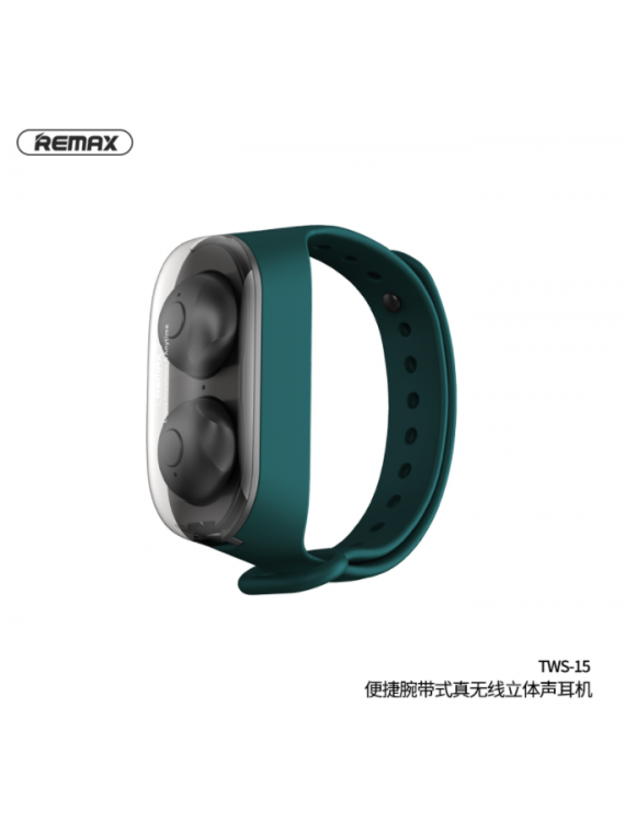 REMAX TWS-15 Wristband True Wireless Stereo Earbuds Green