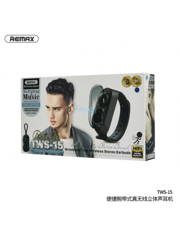 REMAX TWS-15 Wristband True Wireless Stereo Earbuds Green