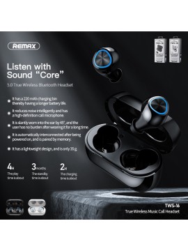 REMAX TWS-16 TWS Earbuds Black