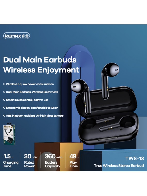 REMAX TWS-18 True Wireless Stereo Earbud White