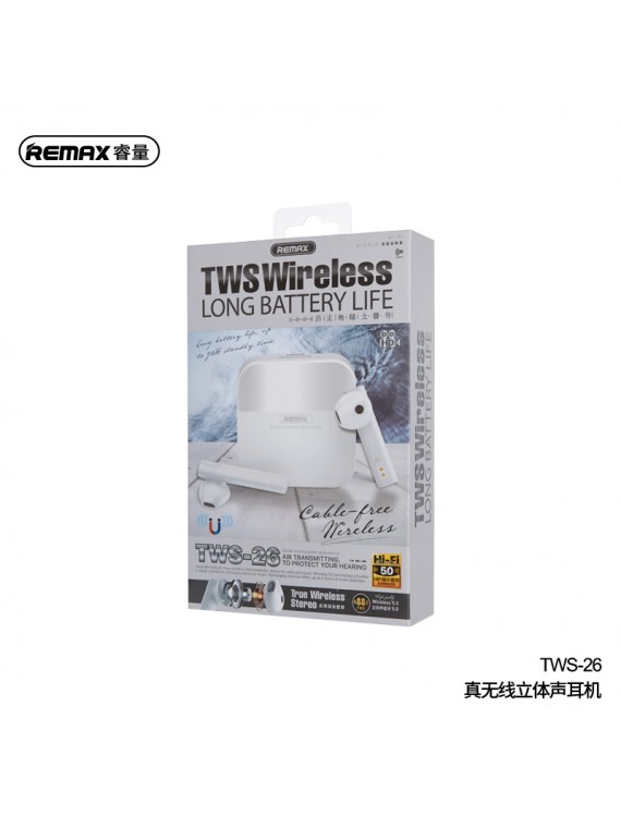 REMAX TWS-26 Wireless Earbuds White