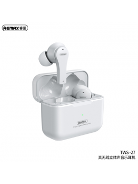 REMAX TWS-27 True Wireless Stereo Music Earphone White