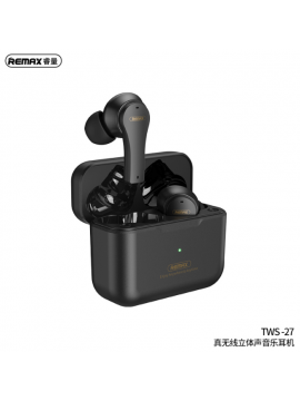 REMAX TWS-27 True Wireless Stereo Music Earphone Black