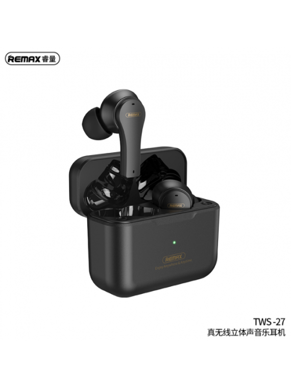 REMAX TWS-27 True Wireless Stereo Music Earphone Black