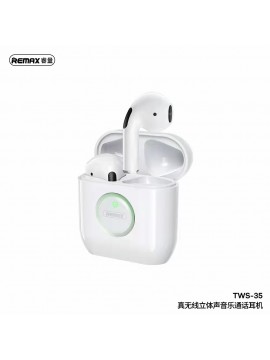REMAX TWS-35 Wireless Stereo Earbuds for Music & Calls White