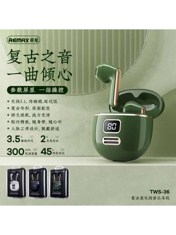 REMAX TWS-36 Retor TWS Music Earbuds Blue