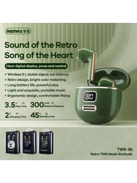 REMAX TWS-36 Retor TWS Music Earbuds Blue