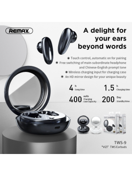 REMAX TWS-9 Vizi Series TWS Earbuds White
