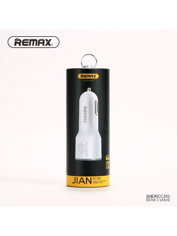REMAX RCC201 2.1 A Jane Series 2 USB Car Charger White